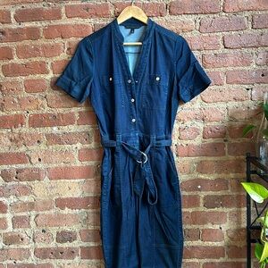White House Black Market Soft Denim Jumpsuit Size 2